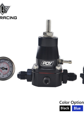 跨境 改装汽配燃油压力调节器调压14-36PSI带油表到AN6接头转换