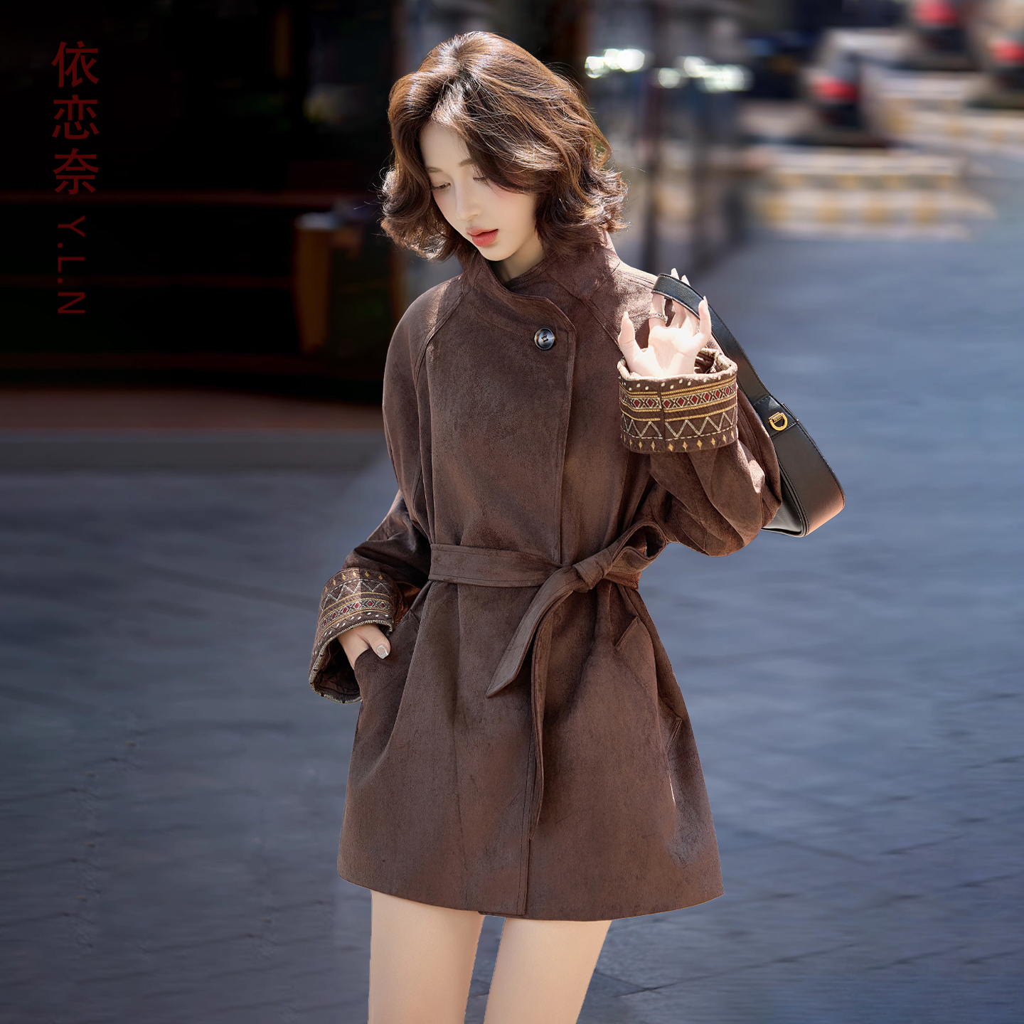 风衣外套女小个子高级感秋季2025新款爆款气质收腰百搭中长款上衣