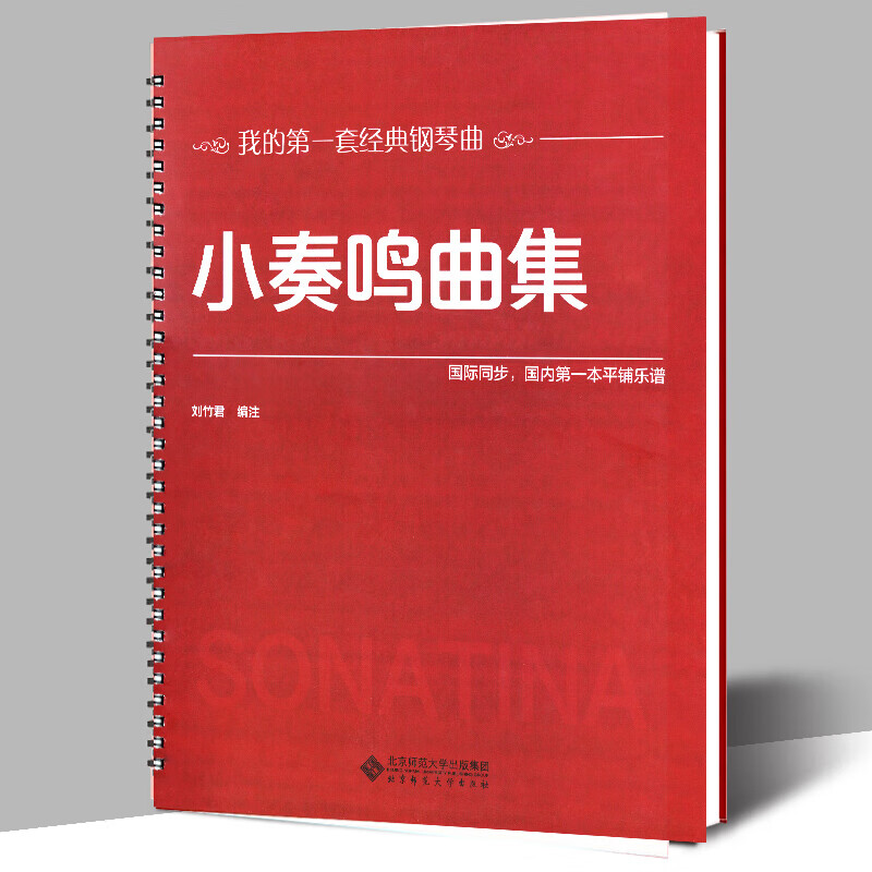 小奏鸣曲集 大字版 活页 平铺乐谱我的套经典钢琴曲 大开本 大音符弹奏用书入门全面训练学生手指技巧经典曲谱练习书籍