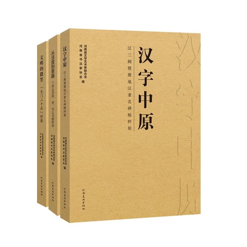 【正版包邮】十三届国展河南展区法碑法帖汉字特展全套3册 汉字中原/文明的微笑/从法度到意趣书法艺术毛笔字帖临摹河南美术出版社