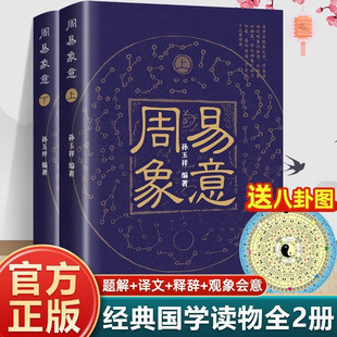 全2册 周易象意 八字分析易经64卦详解八字揭秘 张绍金天干地支阴阳五行生辰八字排盘命理推算书籍基础入门译注全集正版原文全书