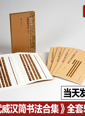 全5册 武威汉简书法合集 简帛书法大系 原帖简体旁注局部放大隶书篆书毛笔软笔书法字帖初学者临摹练字学习教程书籍上海书画出版社