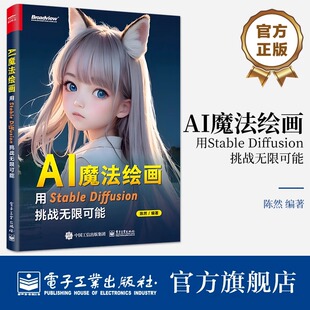 官方旗舰店 AI魔法绘画 用Stable Diffusion挑战无限可能 陈然 SD书 AI绘画书 模型训练提示词 商业设计 电子工业出版社
