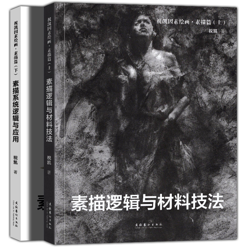 全2册 祝凯因素绘画 素描篇 上下册 素描系统逻辑与应用 祝凯绘画本手绘素描图教材参考书 专业美术画本教学 文化艺术出版社