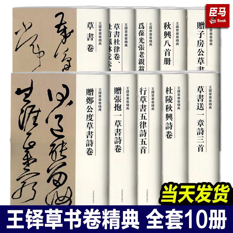 王铎草书卷精典10本秋兴八首册草书卷为葆光张老亲翁书草书卷杜陵秋兴诗卷草书送一章诗三首草书杜律卷杜甫凤林戈未息诗卷-封面