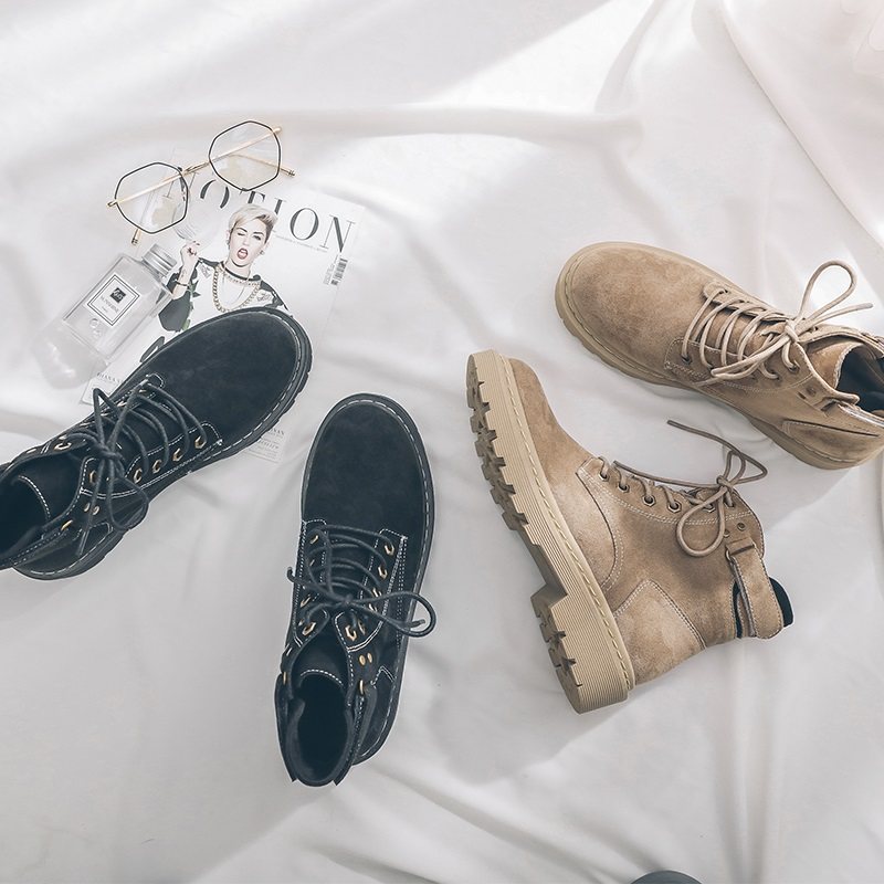 new pattern Frenum Bootie Flat bottom Motorcycle boots British style Versatile Women's Boots Autumn The thickness of the bottom Riding boots Desert Bootin the Women's Shoes, Boots  category - from Buy2taobao.com to provide professional Taobao agent buy service