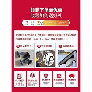 8米伸缩梯一字折叠直梯家用升降阁楼梯工程便携 加厚铝合金梯子5