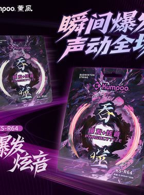 薰风吞噬KS-R64羽毛球拍线官方正品专业耐打高弹0.64线径紫色羽线