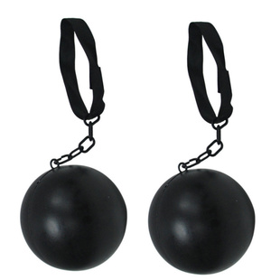 万圣节囚犯服饰道具囚犯脚链舞台情趣铁链手脚镣铐塑料扮演脚球