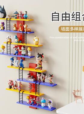 挂盲房盒置物架免式打孔B012多巴胺手办公仔收纳架间墙上壁摆件展