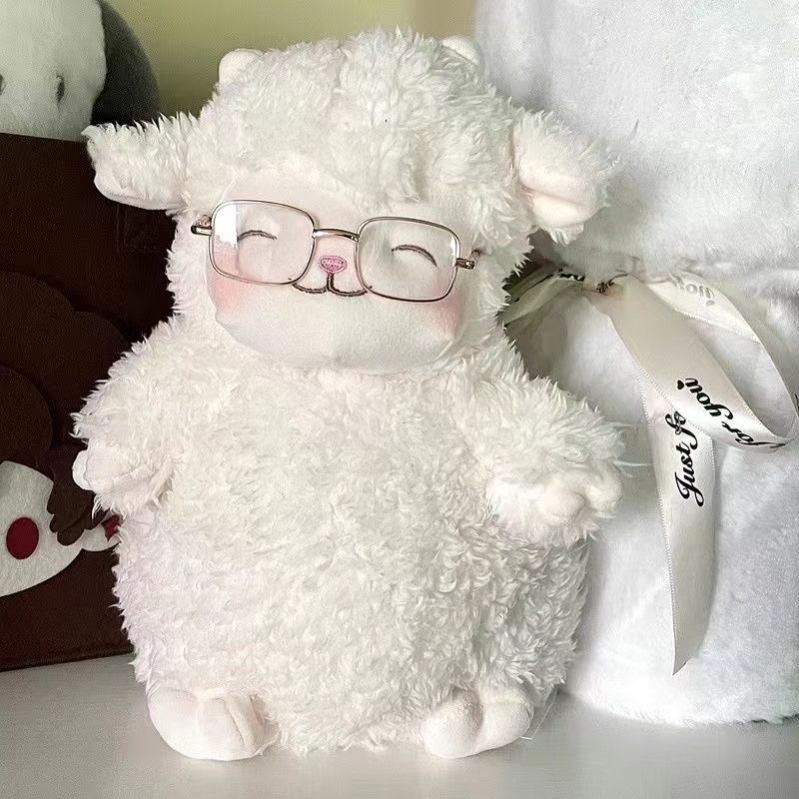 20cm棉花娃娃方形金属眼镜细框娃用配饰玩偶宠物配件迷你眼镜金丝