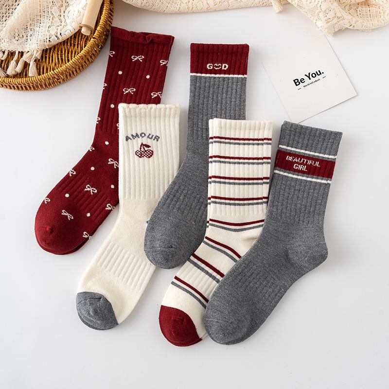 羊绒袜子女冬新款长筒加绒加厚可爱ins潮百搭网红爆款保暖羊毛袜