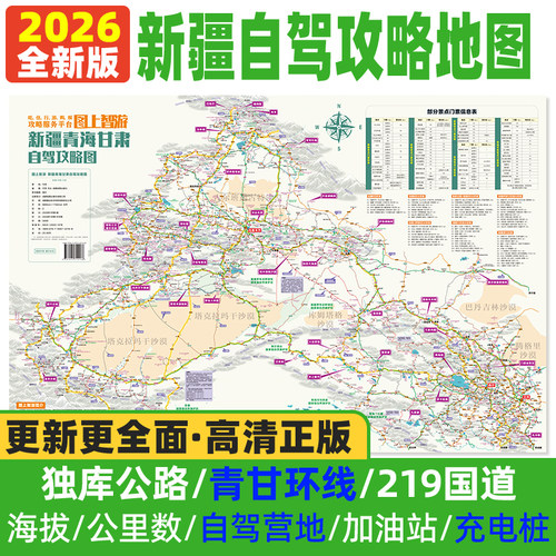 2026新疆南南疆北疆全景大环线自驾攻略地图独库公路盘龙古道伊犁草原青甘线喀什古城全境旅游路线规划及装备指南