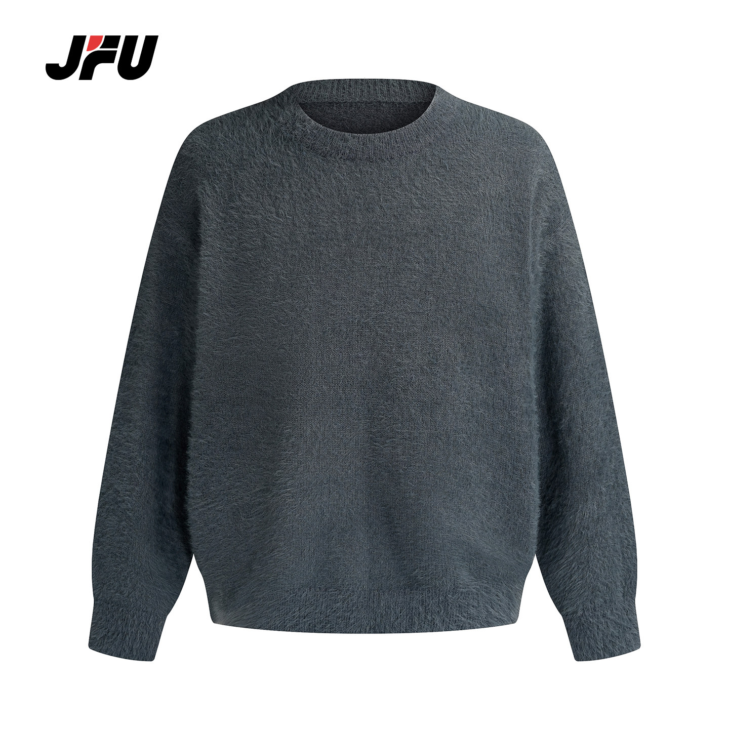JFU潮牌秋季纯色毛衣圆领针织衫