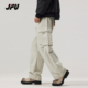 多口袋工装 裤 男美式 JFU春秋季 直筒宽松潮牌重工洗水阔腿休闲裤 子