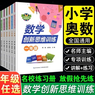 数学创新思维训练一二三四五六年级 2024版 小学生123456上下册举一反三奥数教程数学思维训练能力提升同步培优应用题一课一天天练