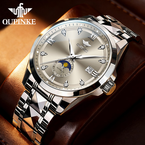 张智霖代言正品新款月相男士手表