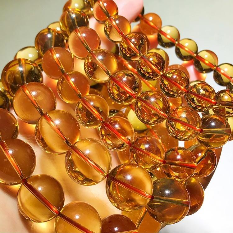 天然巴西黄水晶手串手链招财暴力黄水晶送男友送女友生日礼物转运