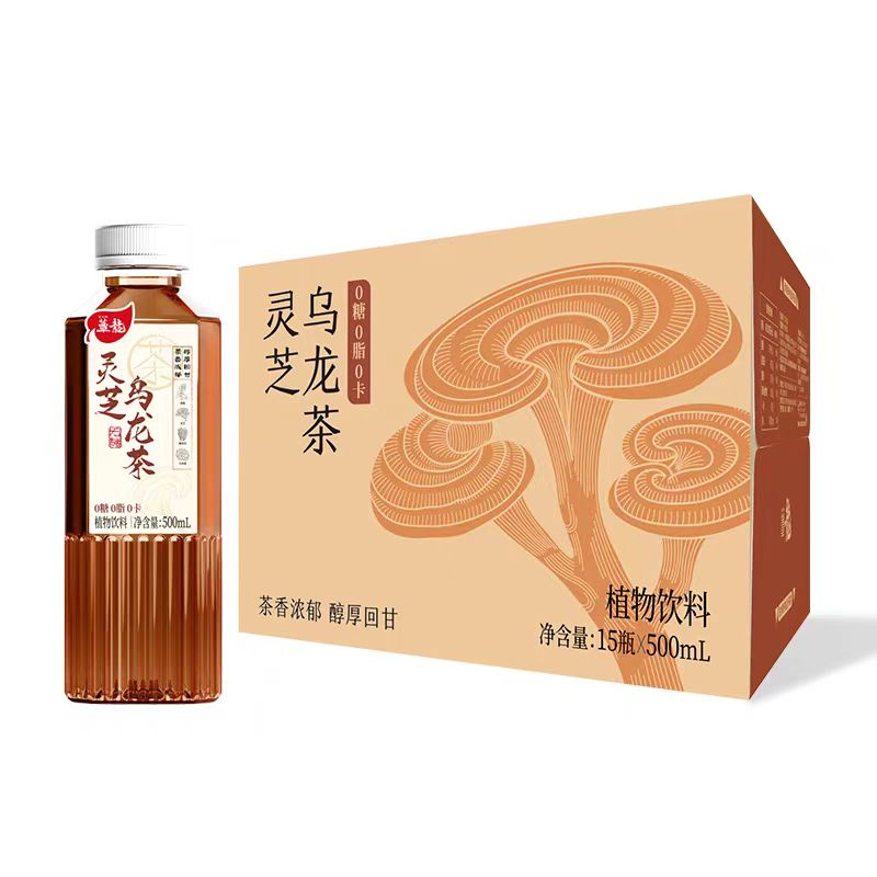 蕈龙黄精灵芝500ml装2/4/6瓶红茶茉莉花茶乌龙茶夏日冷饮解腻茶饮