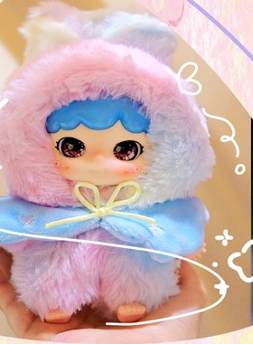 新品BabyThree娃三岁春天的约定小甜牙搪胶毛绒盲盒玩具礼物挂件