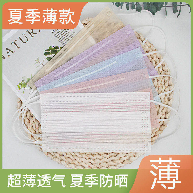 口罩一次性单层一层夏季天防晒超薄款餐饮用透气女高颜值2026新款