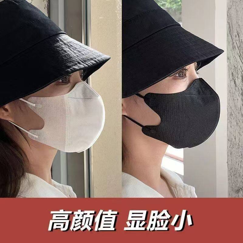 3D立体莫兰迪色显脸小高颜值一次性口罩独立包装男女款小红书同款