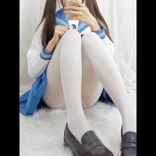 日系白丝袜女萝莉学生洛丽塔Lolita连裤袜面膜袜子少女奶白色制服