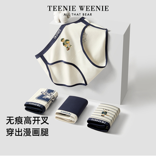 中腰印花款 复古2025款 纯棉裆美式 TeenieWeenie小熊女士内裤