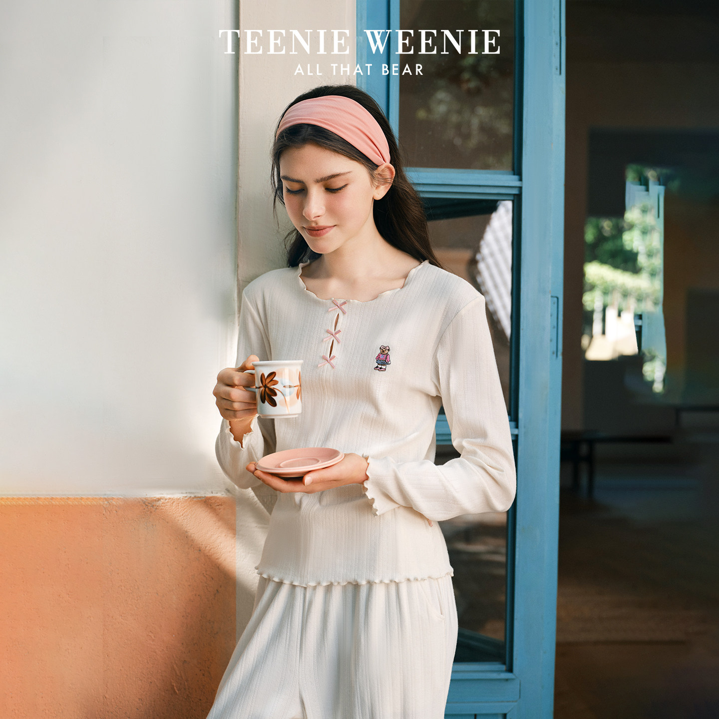 TeenieWeenie小熊睡衣女款2026新款A类纯棉长袖棉提
