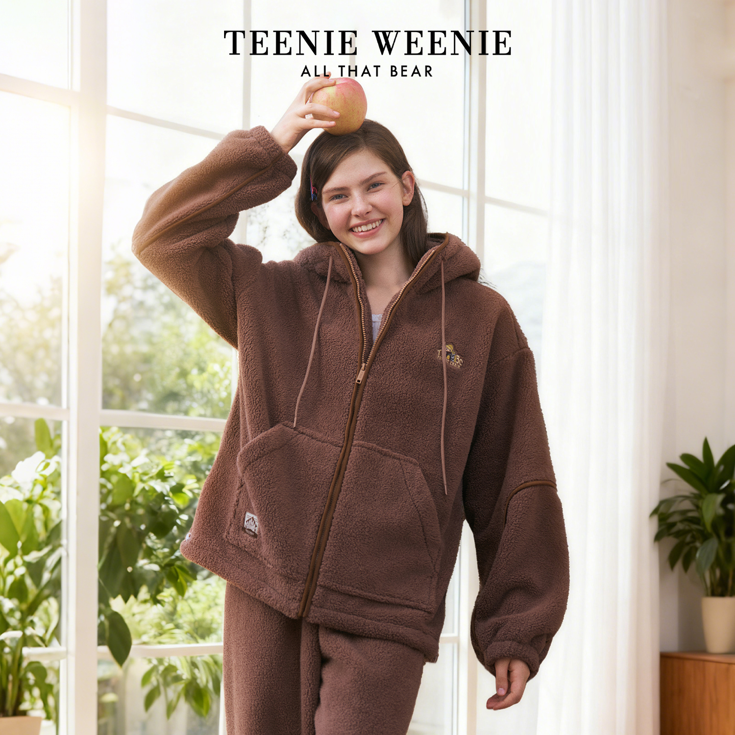 TeenieWeenie小熊睡衣女羊羔绒新