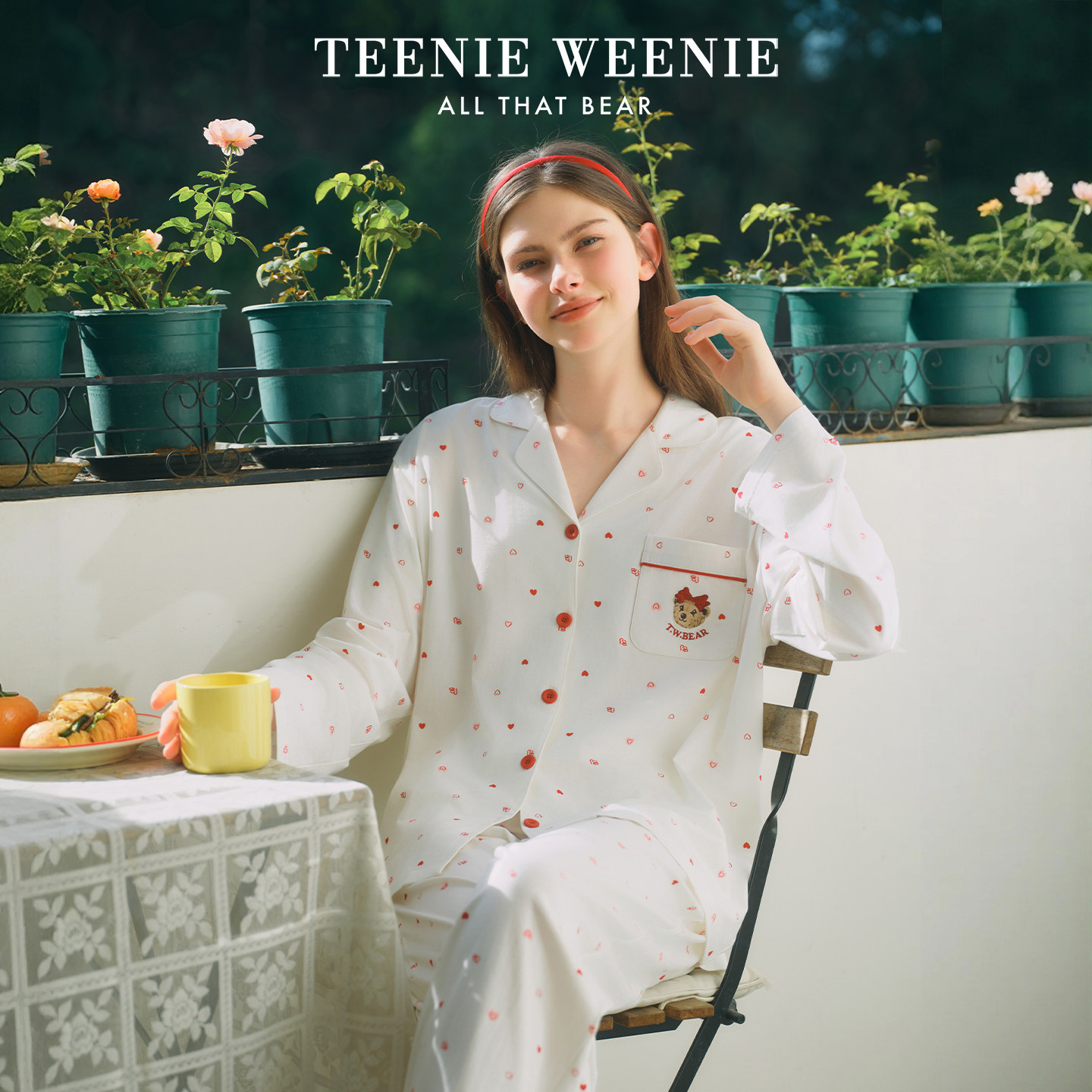 TeenieWeenie睡衣女款2026新款春秋季莫代尔棉长袖长裤女士家居服