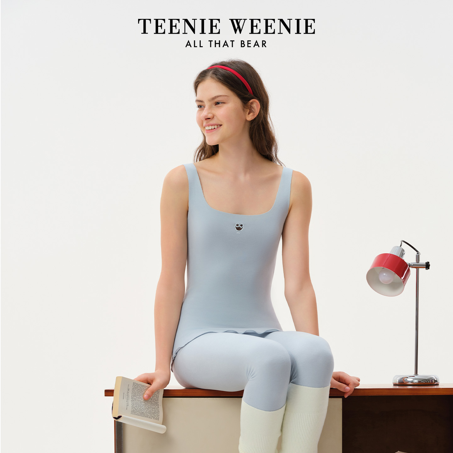 TeenieWeenie小熊女士保暖背心U领内胆发热秋冬打底内衣加厚内搭