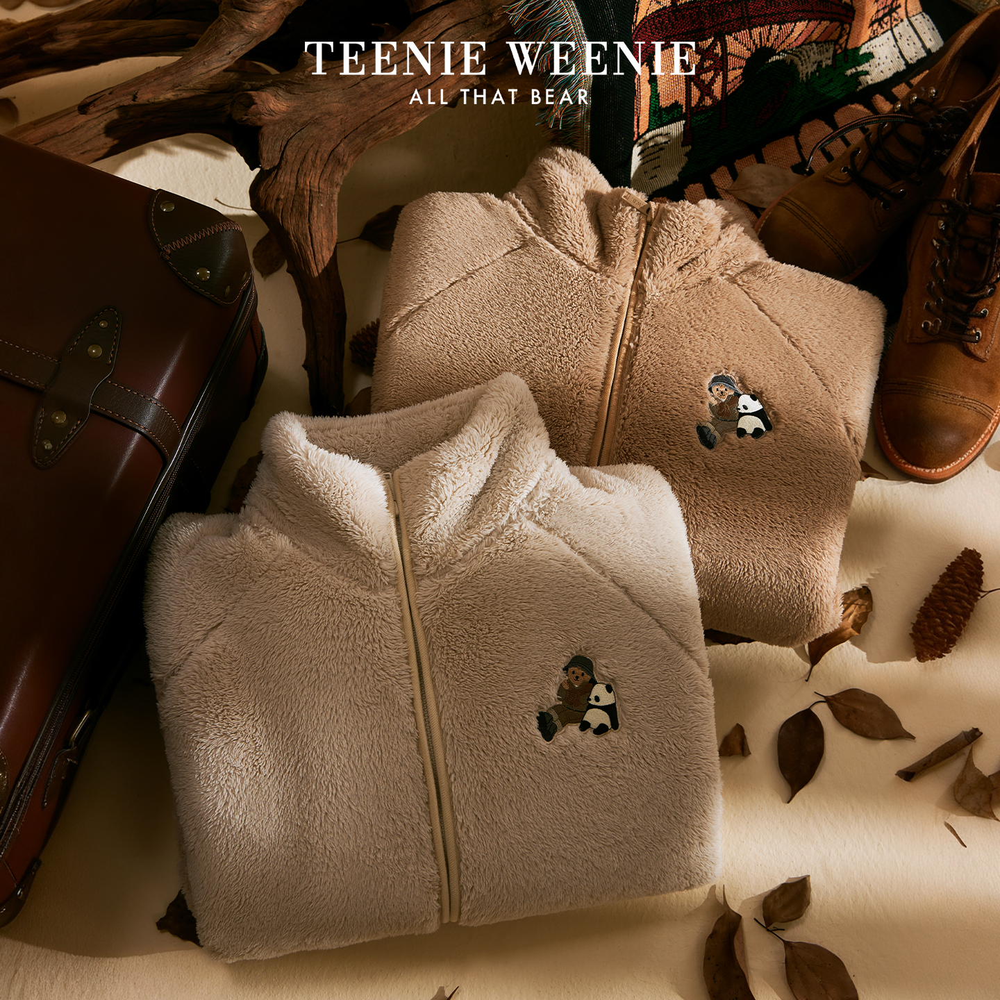 TeenieWeenie小熊睡衣女款2025新款秋冬季加厚加绒家居服冬天保暖