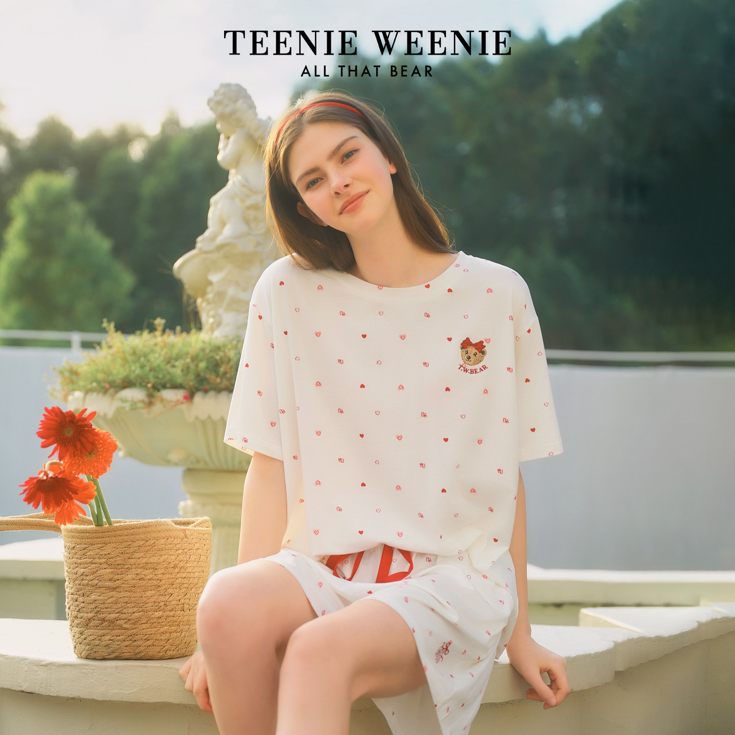 TeenieWeenie小熊睡衣女2026春夏新款莫代尔棉短袖短裤家居服女,女士内衣/男士内衣/家居服,睡衣/家居服套装,淘宝优惠券,粉丝福利购,淘宝优惠卷