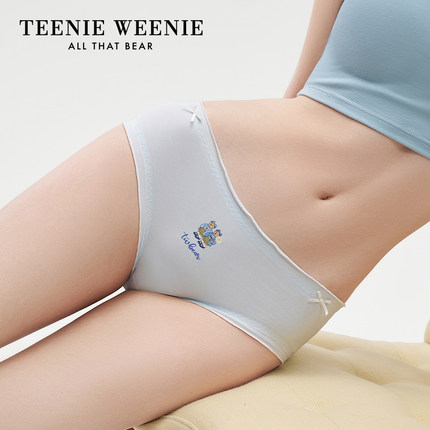 TeenieWeenie小熊内裤纯棉7A抗菌裆2025新款可爱清纯少女三角短裤