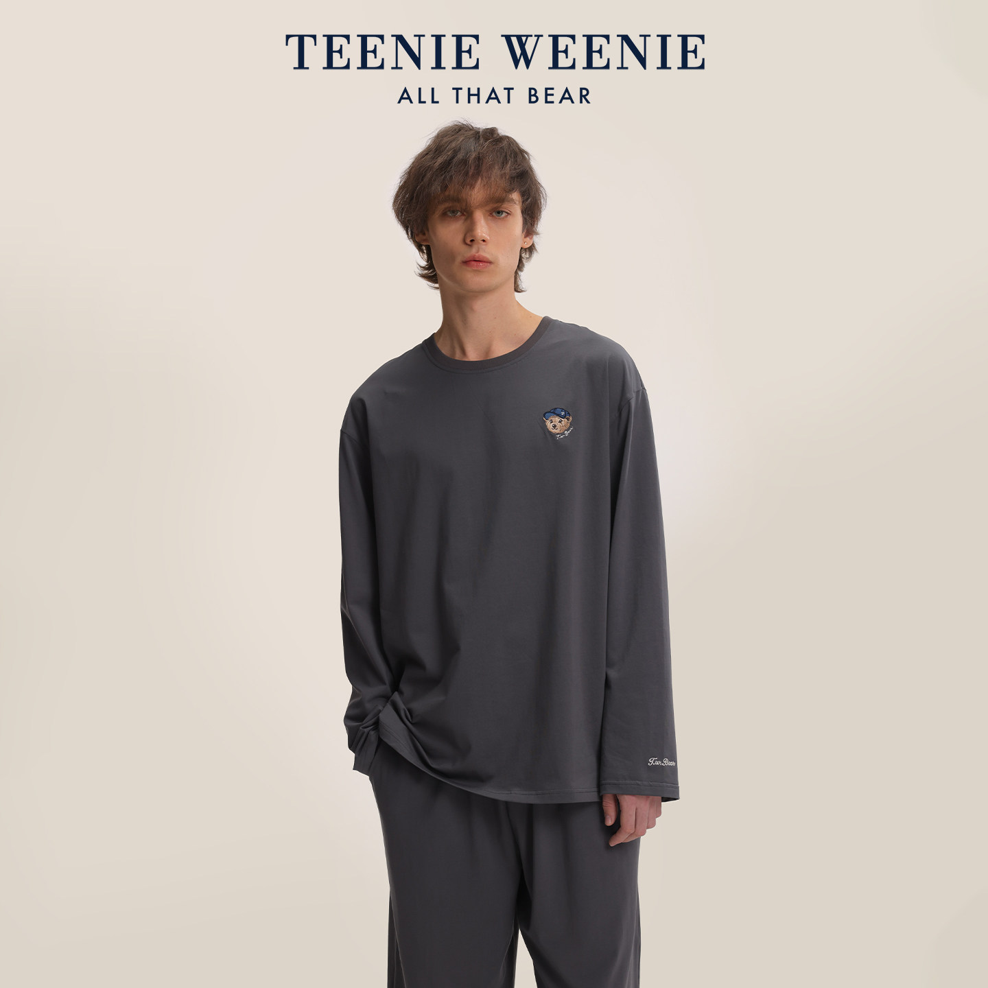 TeenieWeenie小熊睡衣男款2026春夏季新款纯棉休闲时