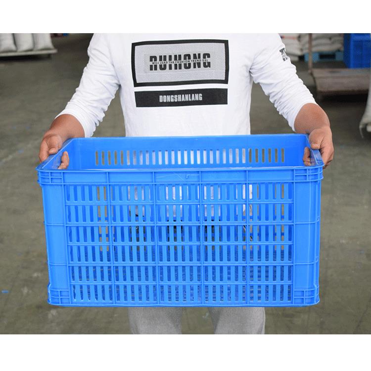 浙江加厚塑料筐周转筐蓝色水果蔬菜物流收纳周转框白色塑胶框箩筐