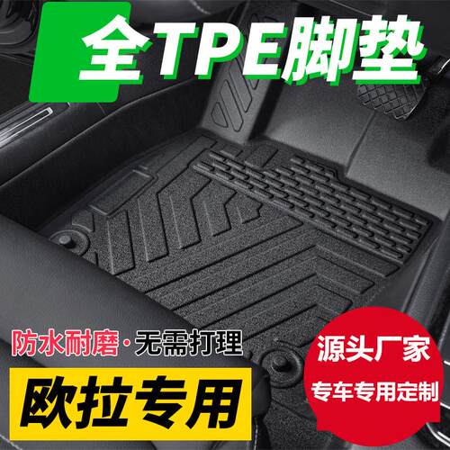 批欧拉专用好猫R1黑猫白猫芭蕾猫欧拉IQ闪电猫全包围TPE汽车脚垫
