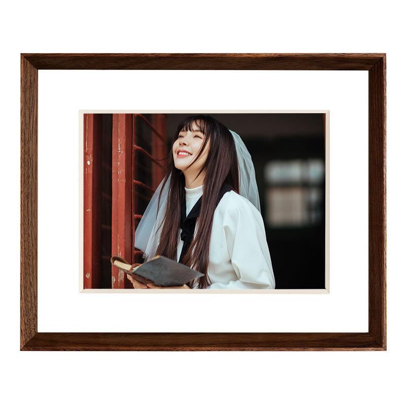 xyt实木打印洗照片做成婚纱照相框情侣摆台6寸相片带结婚照挂墙8