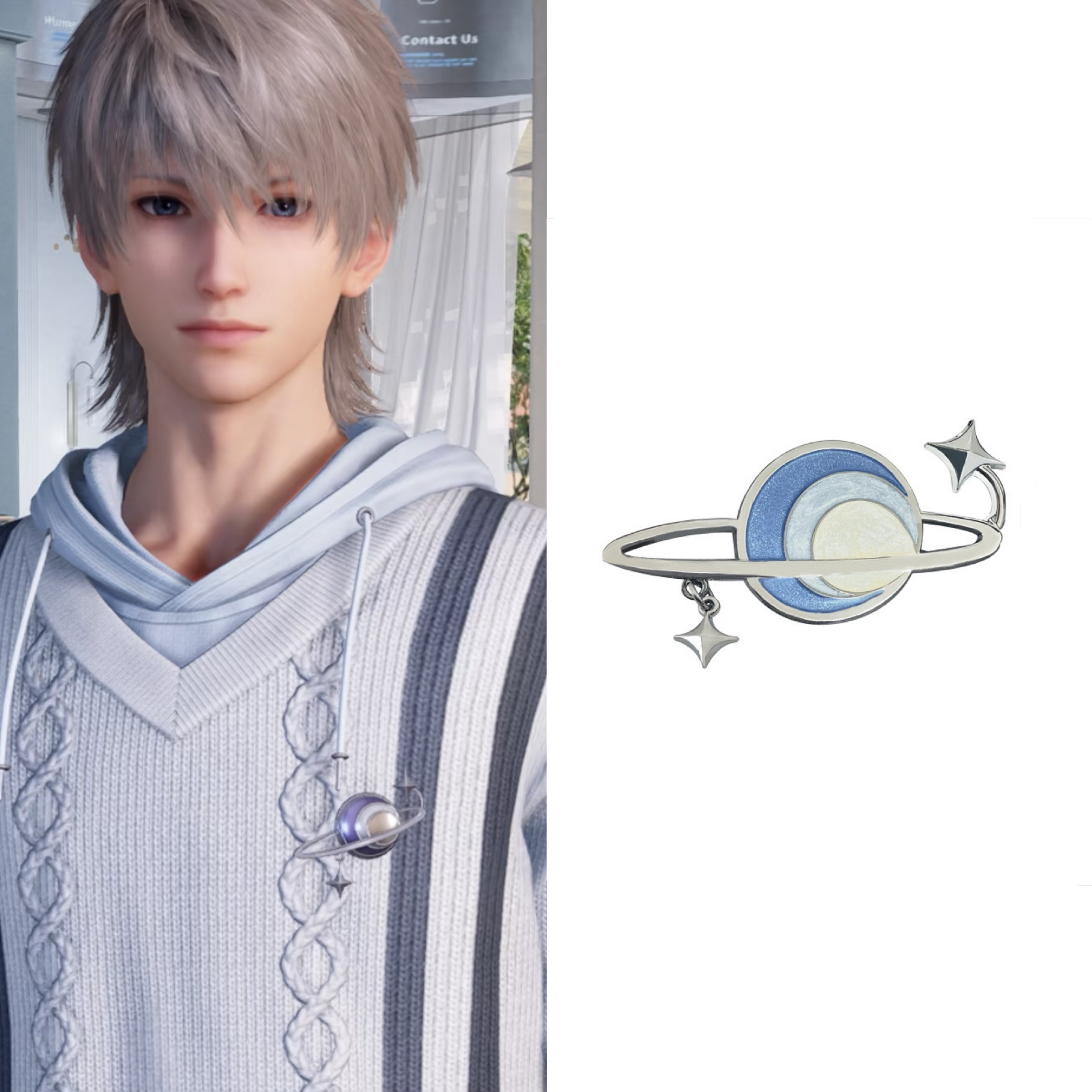 恋与深空周边胸针沈星回同款星球cos小众衣服包包别针徽章礼物