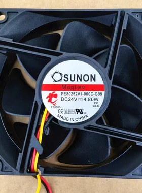 全新 建准SUNON PE80252V1-000C-G99 8025 8cm 24V 4.8W 散热风扇