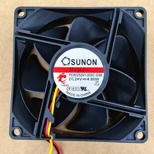 全新 建准SUNON PE80252V1-000C-G99 8025 8cm 24V 4.8W 散热风扇