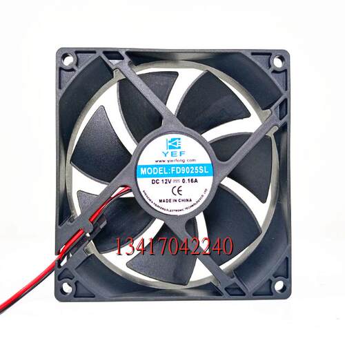全新YEF FD9025SL 12V/18V 0.14A/0.16A 9CM机箱电源静音散热风扇