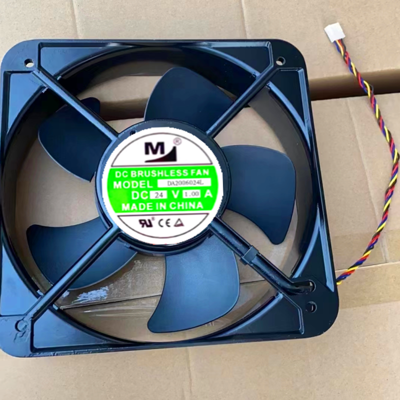 全新DA2006024L 20cm厘米 24V 1.00A 4线PWM温控调速铝框散热风扇