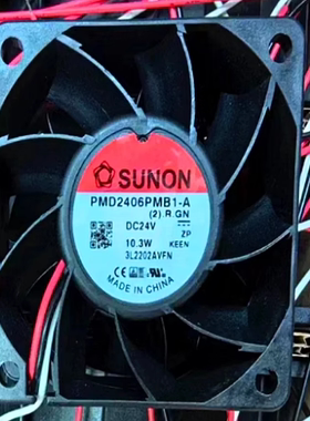 全新SUNON PMD2406PMB1-A (2).R.GN 24V 10.3W 6CM 6038 散热风扇