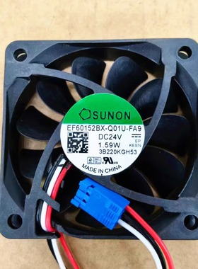 全新SUNON建准 EF60152BX-Q01U-FA9 6015 24V 1.59A 6cm 散热风扇