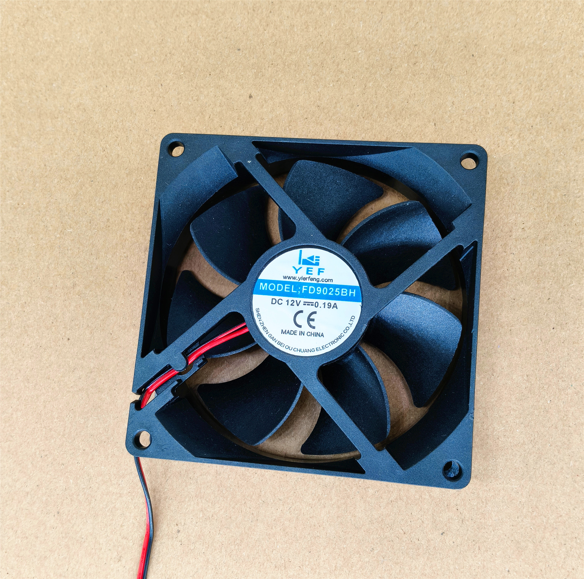 全新YEF FD9025BH DC12V 0.19A 9225 9.2CM厘米 直流电源散热风扇