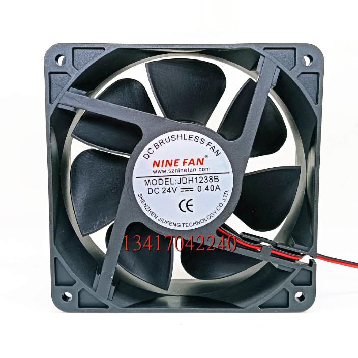 全新NINE FAN JDH1238B 24V 0.40A 12CM厘米电焊机变频器散热风扇