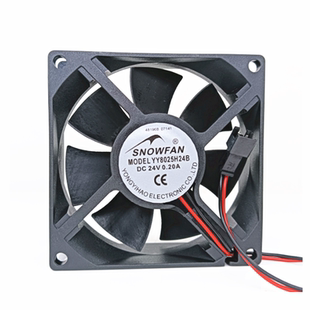 SNOWFAN 0.20A YY8025H24B 8cm厘米24V 变频器散热风扇 8025 全新