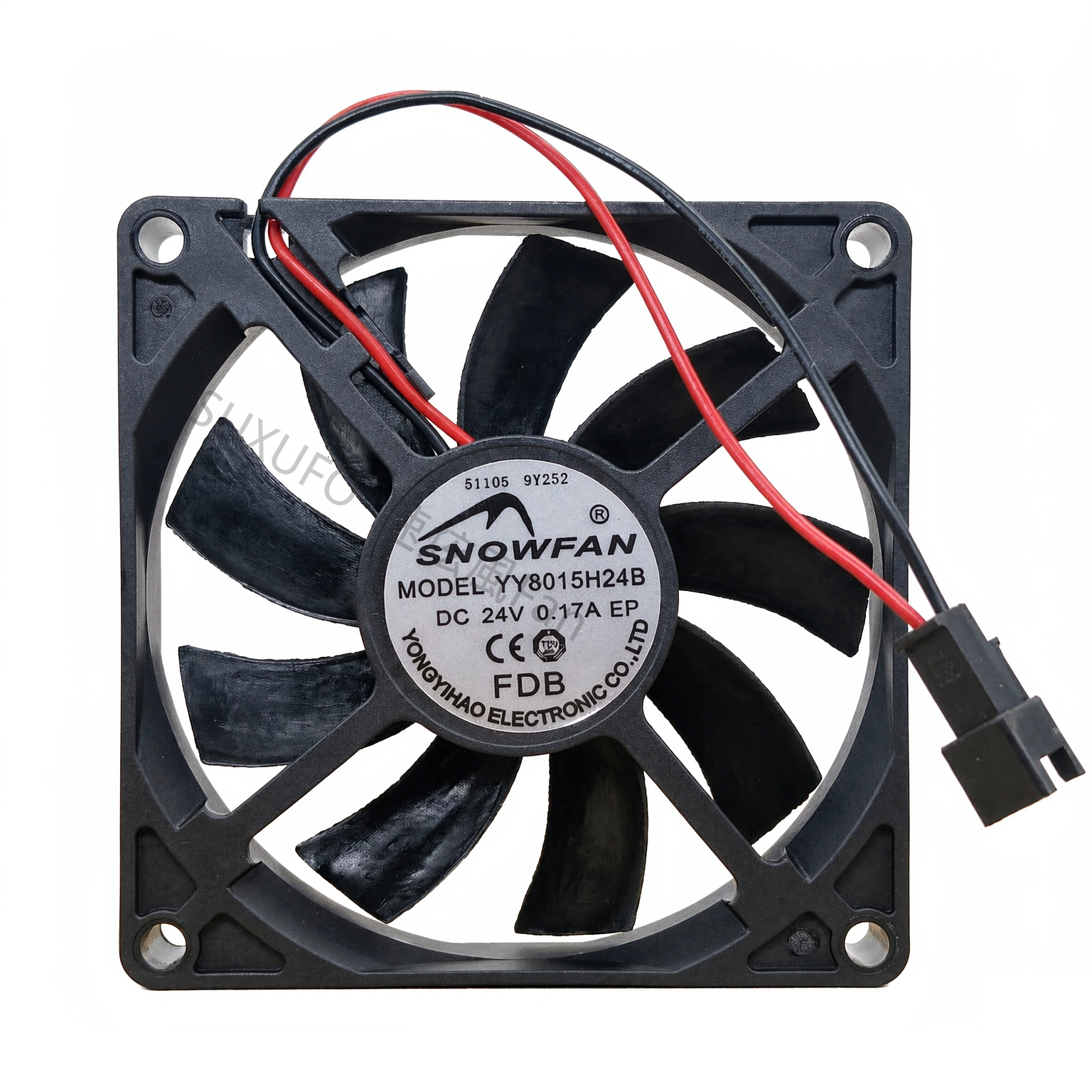全新SNOWFAN YY8015H24B DC24V 0.17A 双滚珠轴承 变频器散热风扇